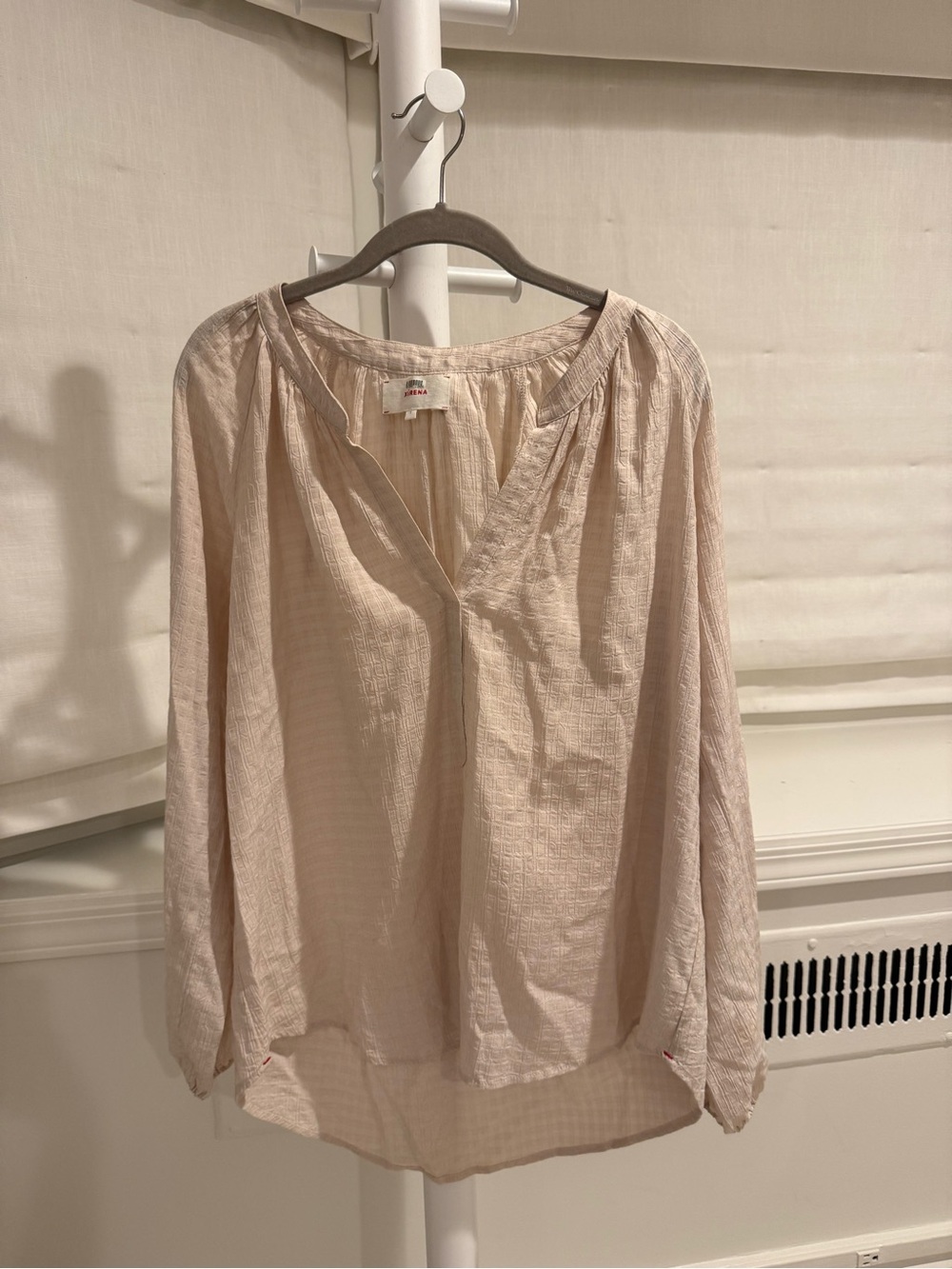 XiRENA Tan Peasant Blouse